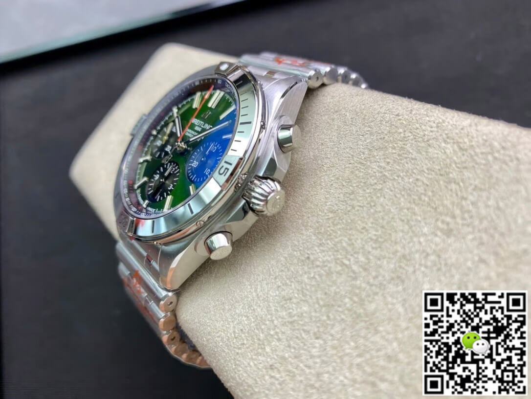 Replica Breitling Chronomat AB01343A1L1A1 1:1 Best Edition GF Factory Green Dial