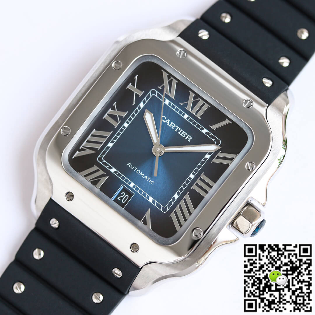 Replica Ca*t1er Santos WSSA0030 1:1 Best Edition GF Factory V2 Rubber Strap
