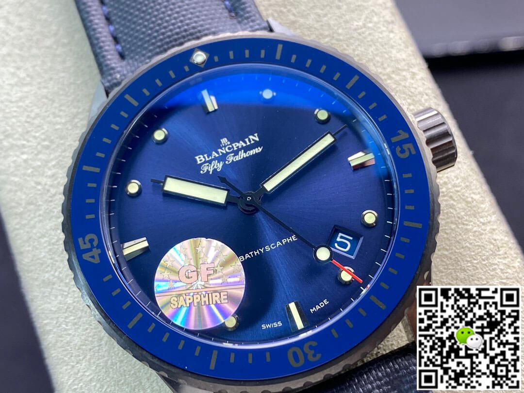 Replica Blancpain Fifty Fathoms 5000-0240-O52A 1:1 Best Edition GF Factory Blue Dial