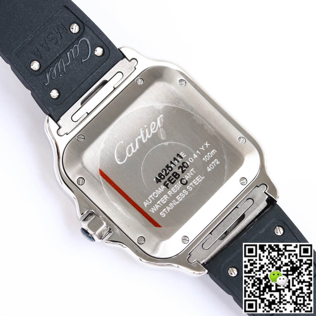 Replica Ca*t1er Santos WSSA0030 1:1 Best Edition GF Factory V2 Rubber Strap