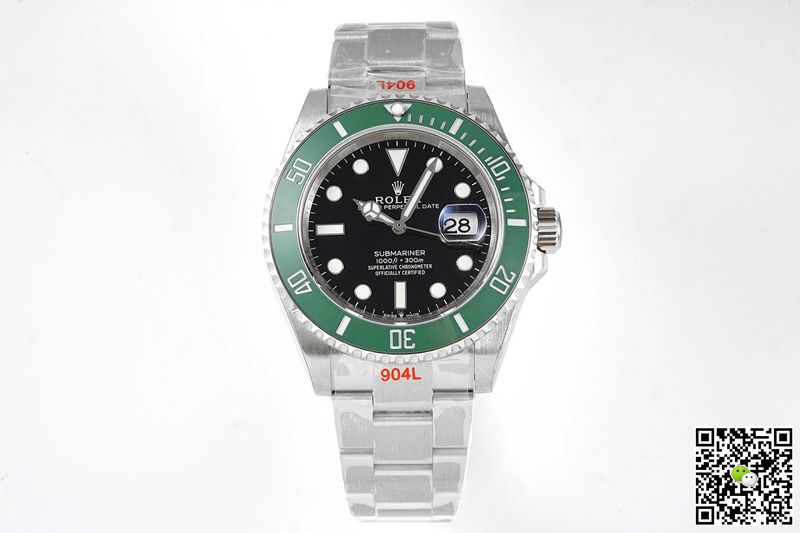 R01ex Submariner Replica Date M126610LV-0002 41MM 1:1 Best Edition ROF Factory Black Dial Swiss ETA2824
