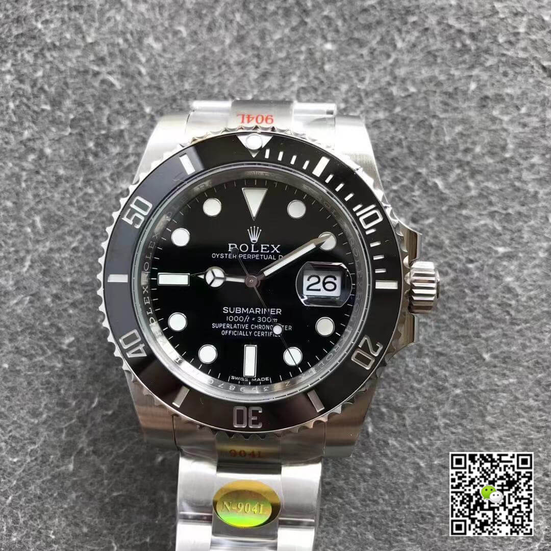 R01ex Submariner Replica 116610LN 1:1 Best Edition Noob Factory V12 Black Dial