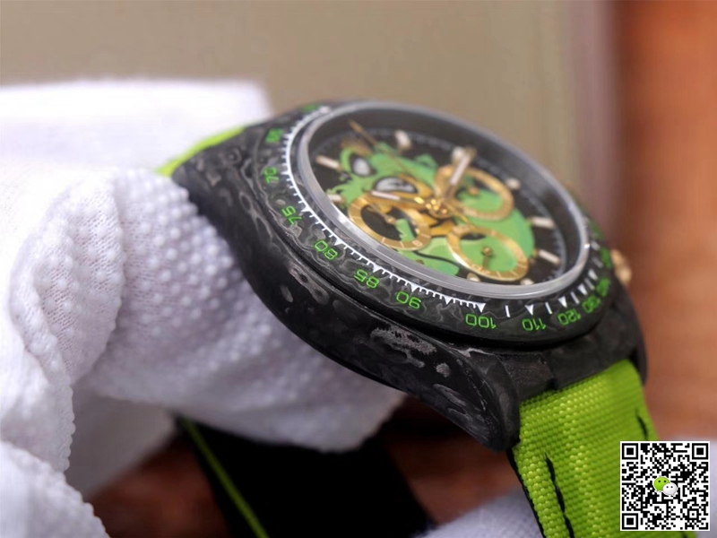 R01ex Daytona Replica Cosmos Green Exploded Dragon 1:1 Best Edition WWF Factory Swiss ETA7750