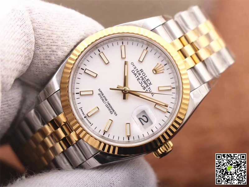 Replica R01ex Datejust M126233-0019 1:1 Best Edition White Dial