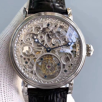Pat*k Phi1i*pe Replica Tourbillon P83000 1:1 Best Edition Silver Dial Swiss Tourbillon