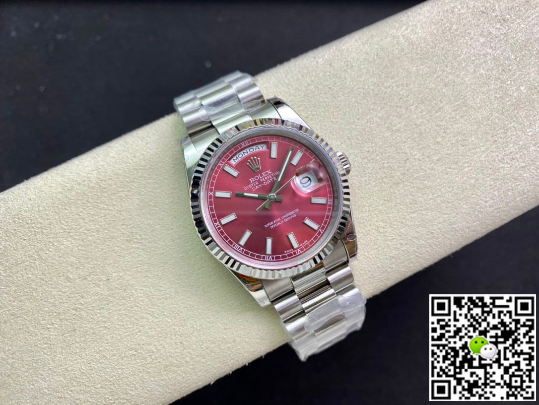 Replica R01ex Day Date 118239 1:1 Best Edition EW Factory Cherry Dial