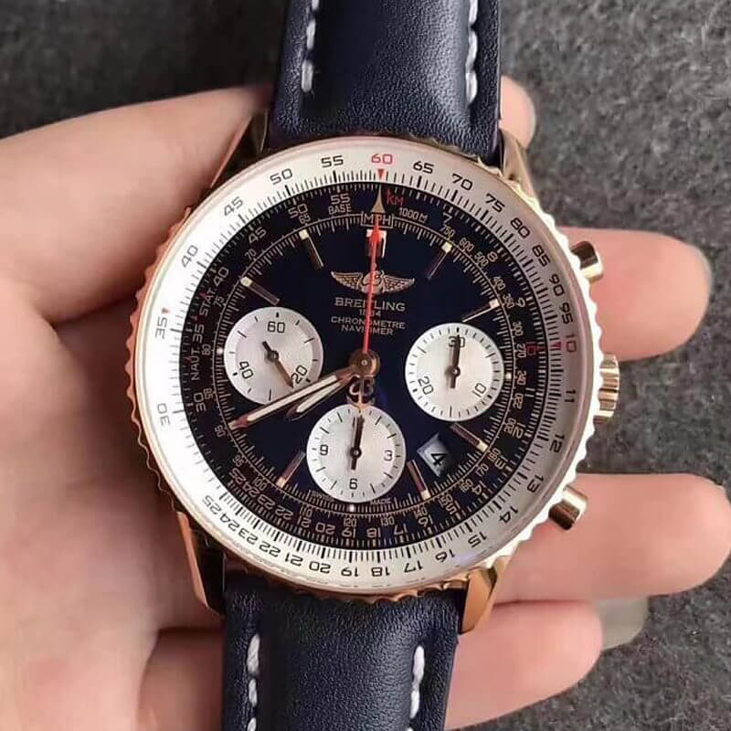 Replica Breitling Navitimer 01 RB012012 1:1 Best Edition  JF Factory Blue Strap