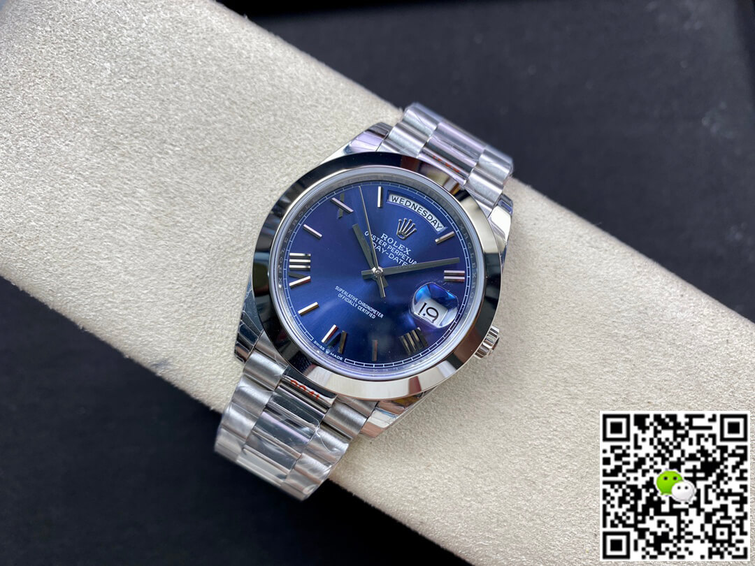 Replica R01ex Day Date M228206-0015 1:1 Best Edition EW Factory Blue Dial