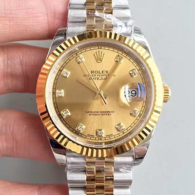 R01ex Dupe Datejust II 41mm 116333 1:1 Best Edition Swiss ETA2836 Champagne Dial