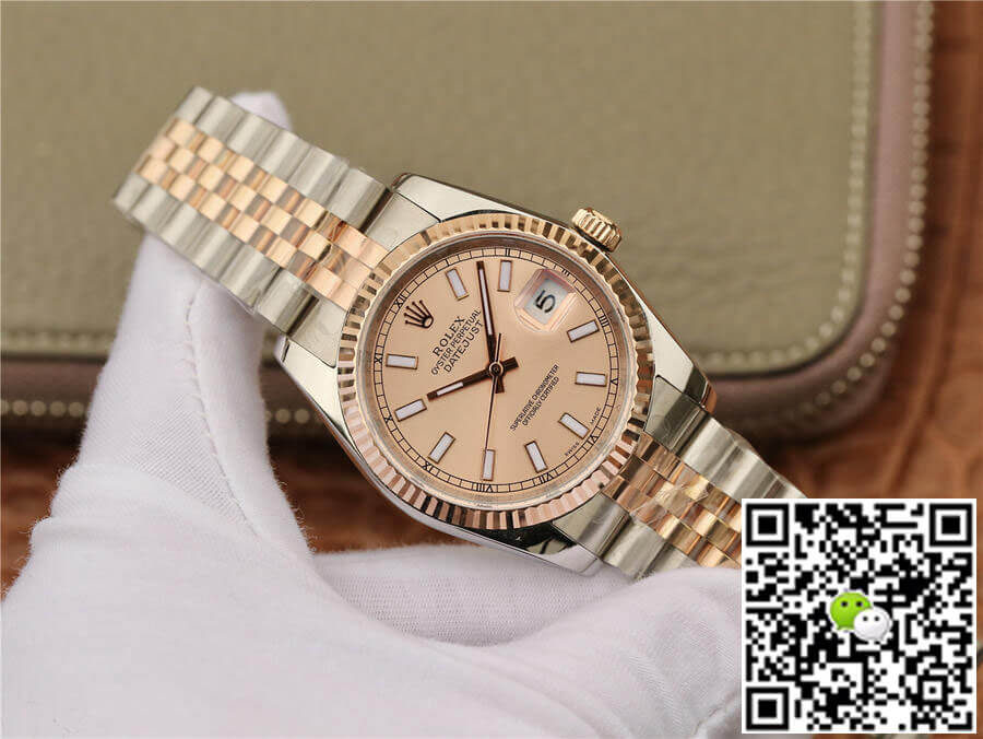 Replica R01ex Datejust 116231 36MM 1:1 Best Edition GM Factory Rose Gold Pink Dial