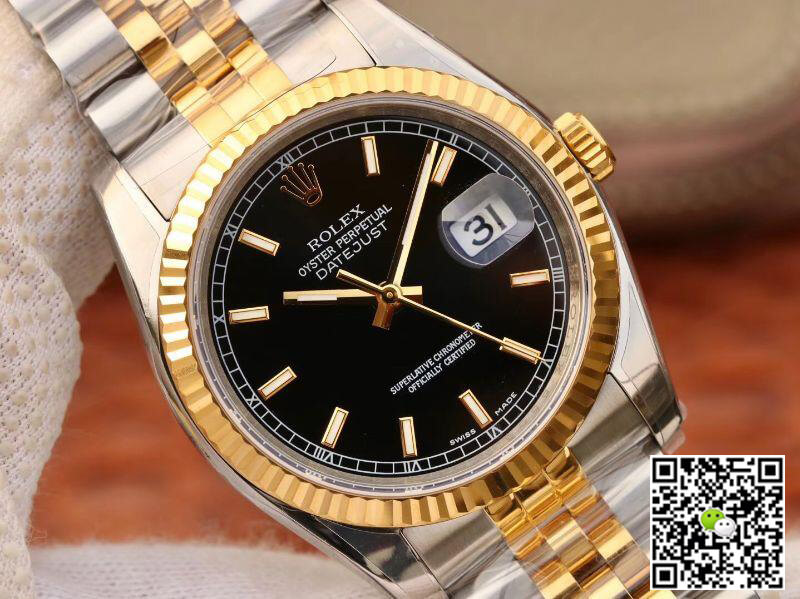 Replica R01ex Datejust 126233 36mm Mechanical Watches 1:1 Best Edition Two Tone Bracelet