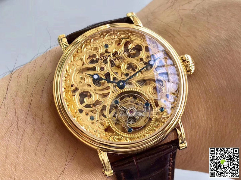 Pat*k Phi1i*pe Replica Tourbillon P83000 1:1 Best Edition Yellow Gold Swiss Tourbillon