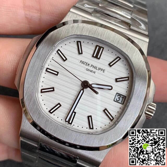 Replica Pat*k Phi1i*pe Nautilus 5711/1A-011 1:1 Best Edition PPF Factory V4 White Dial Swiss ETA324