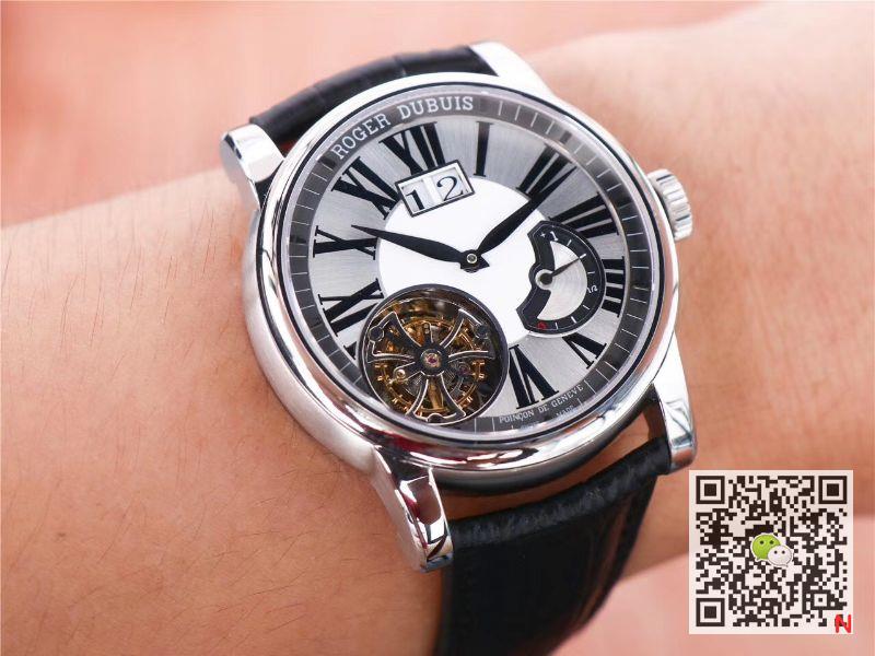 Replica Roger Dubuis Hommage RDDBHO0568 Tourbillon 1:1 Best Edition JB Factory White Dial Swiss RD540