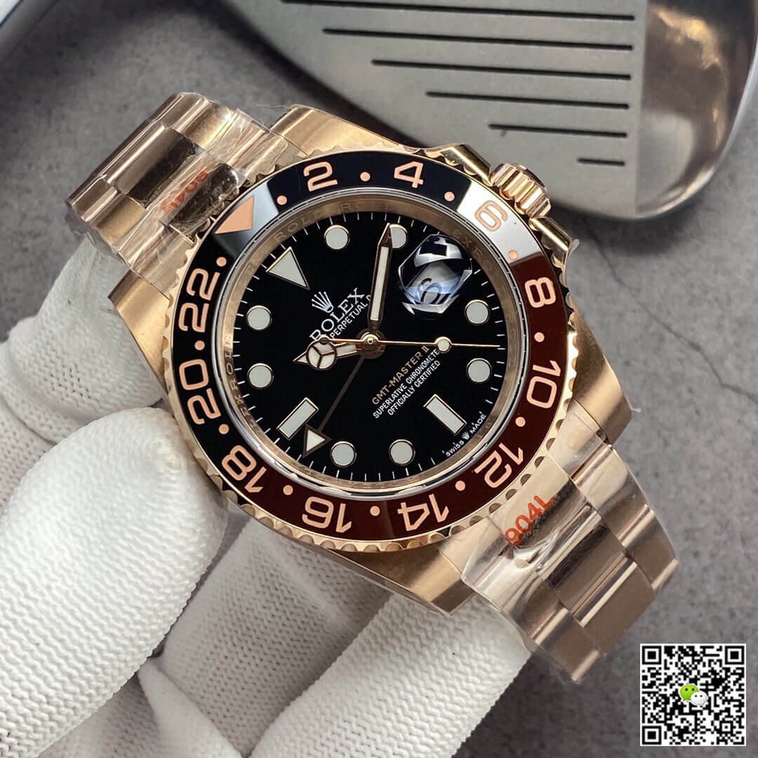 Replica R01ex GMT Master II 126715CHNR-0001 1:1 Best Edition GM Factory Rose Gold