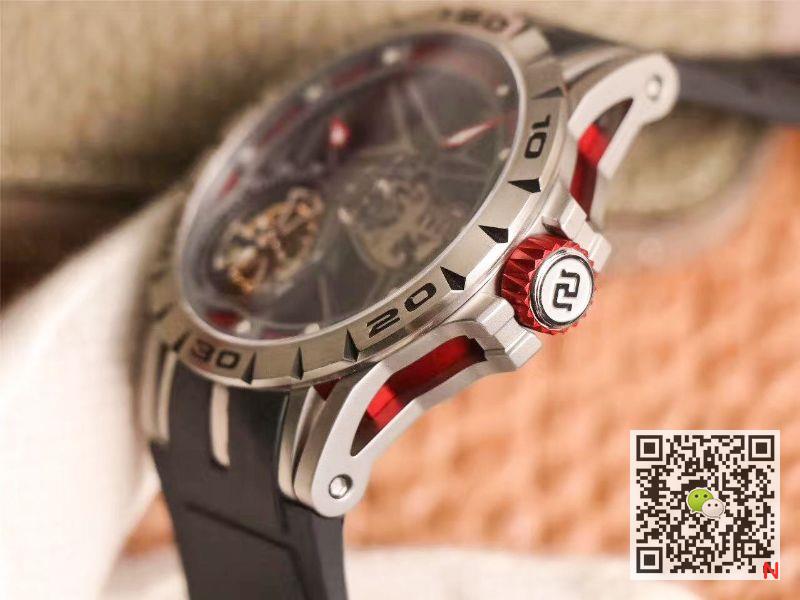 Replica Roger Dubuis Excalibur Spidr (king series) RDDBEX0622 Tourbillon JB Factory 1:1 Best Edition red skeleton dial Swiss RD505SQ