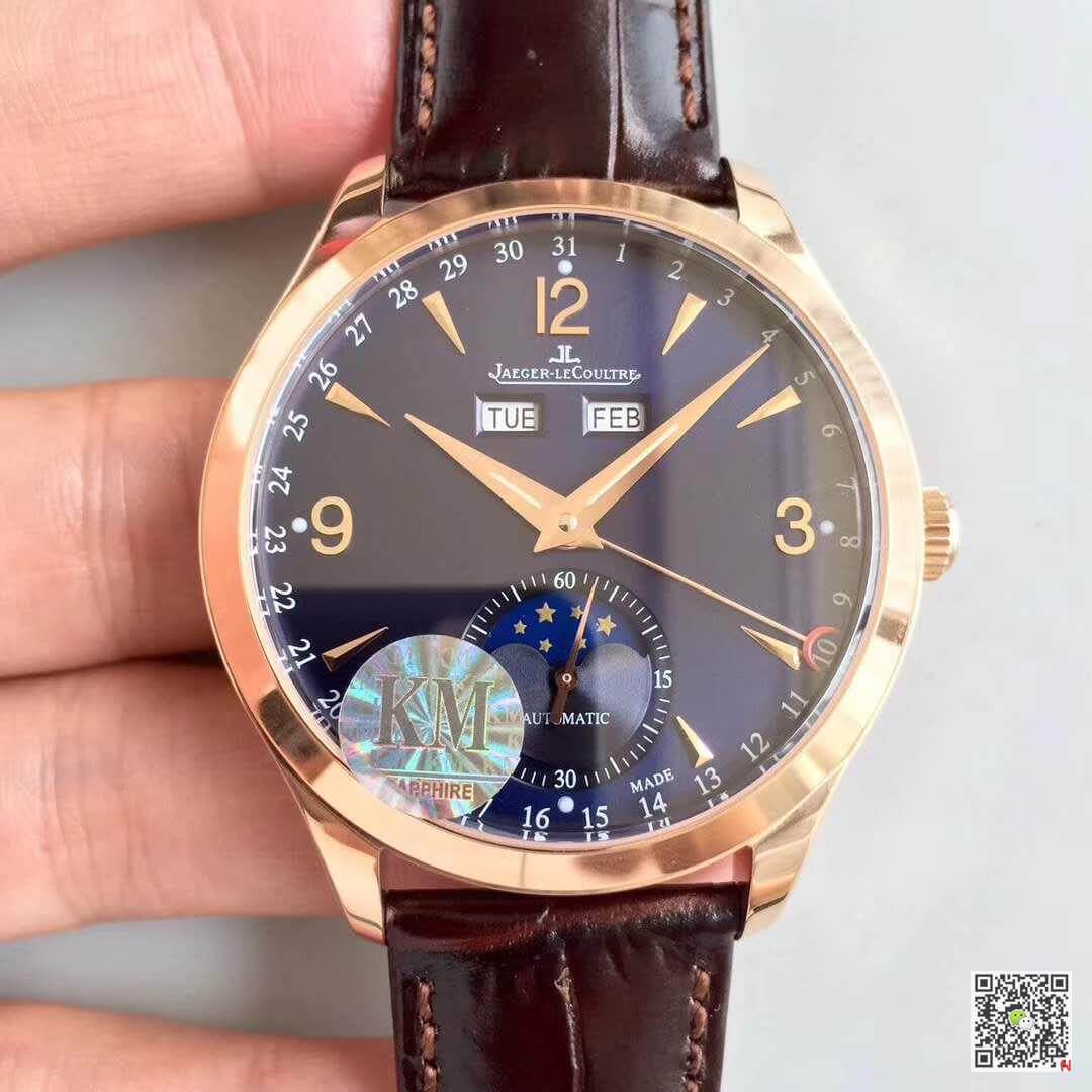 Replica Jaeger-LeCoultre Master Calendar 1552520 KM Factory 1:1 Best Edition Swiss ETA866 18k rose gold