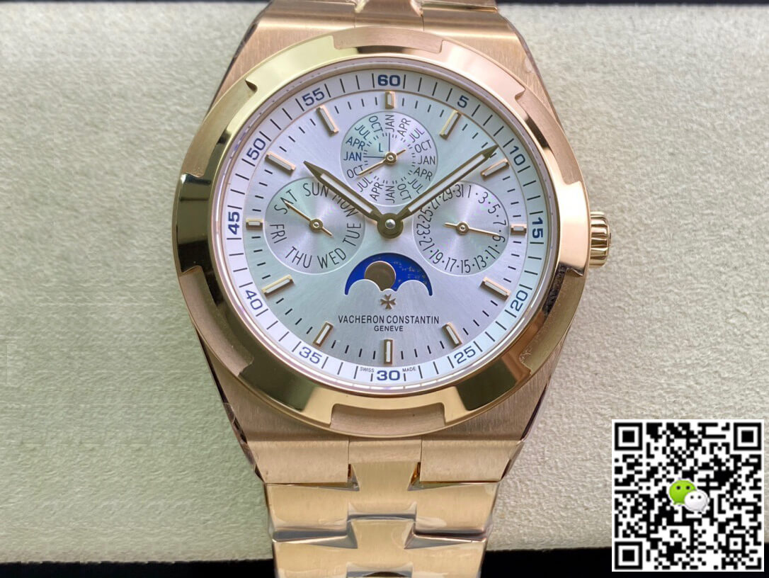 Replica Vacheron C0nstan1n Overseas 4300V/120R-B064 1:1 Best Edition 8F Factory Silvery White Dial