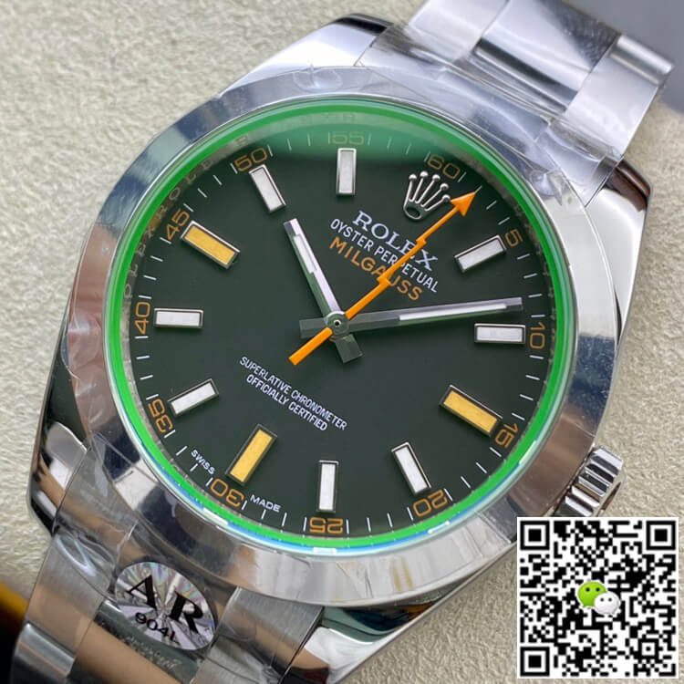 Replica R01ex Milgauss 116400GV AR Factory 1:1 Best Edition Swiss ETA3131 Black Dial