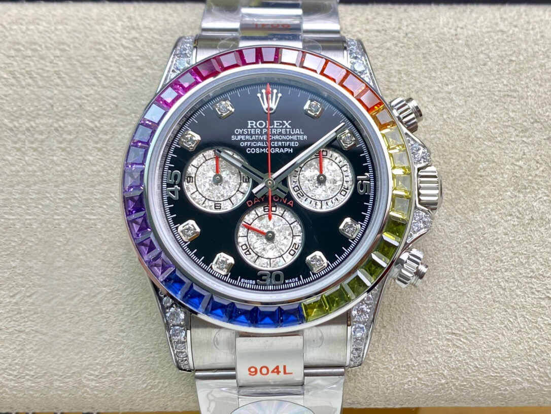 Replica R01ex Daytona Cosmograph 116599 RBOW 1:1 Best Edition JH Factory Black Dial
