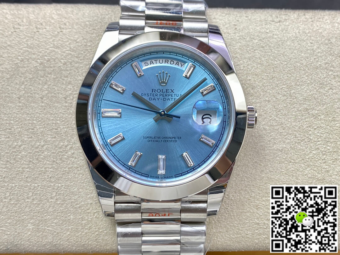 Replica R01ex Day Date 228206 1:1 Best Edition EW Factory Ice Blue Dial