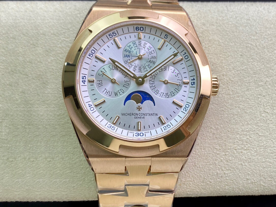 Replica Vacheron C0nstan1n Overseas 4300V/120R-B064 1:1 Best Edition 8F Factory Silvery White Dial