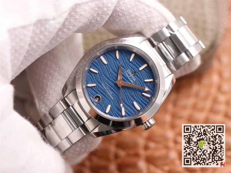 Replica 0me*ga Seamaster 220.10.38.20.03.002 Aqua Terra 150M 1:1 Best Edition VS Factory Blue Dial Swiss 8800