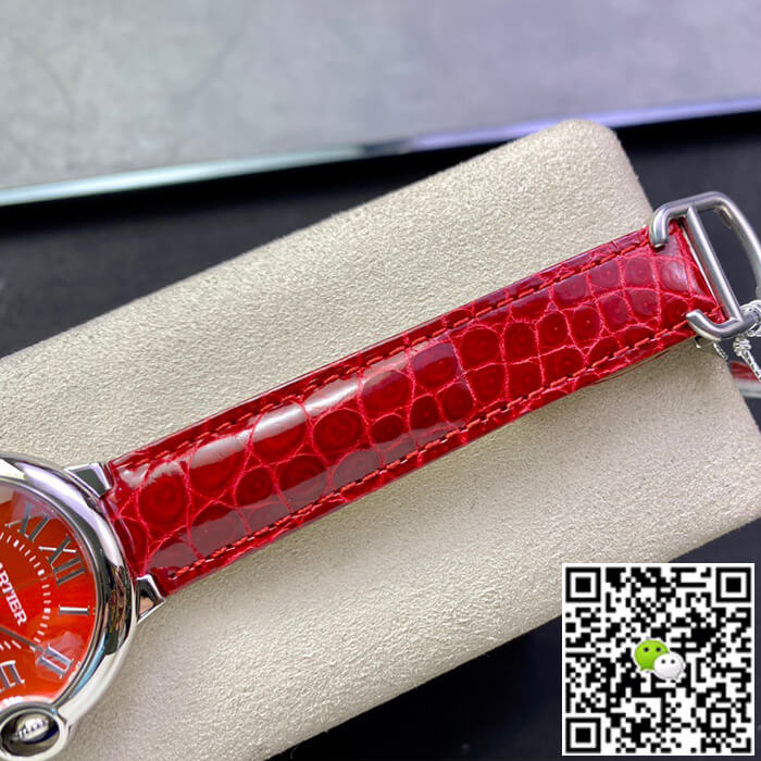 Replica Ballon Bleu De Ca*t1er 33MM 1:1 Best Edition Red Dial