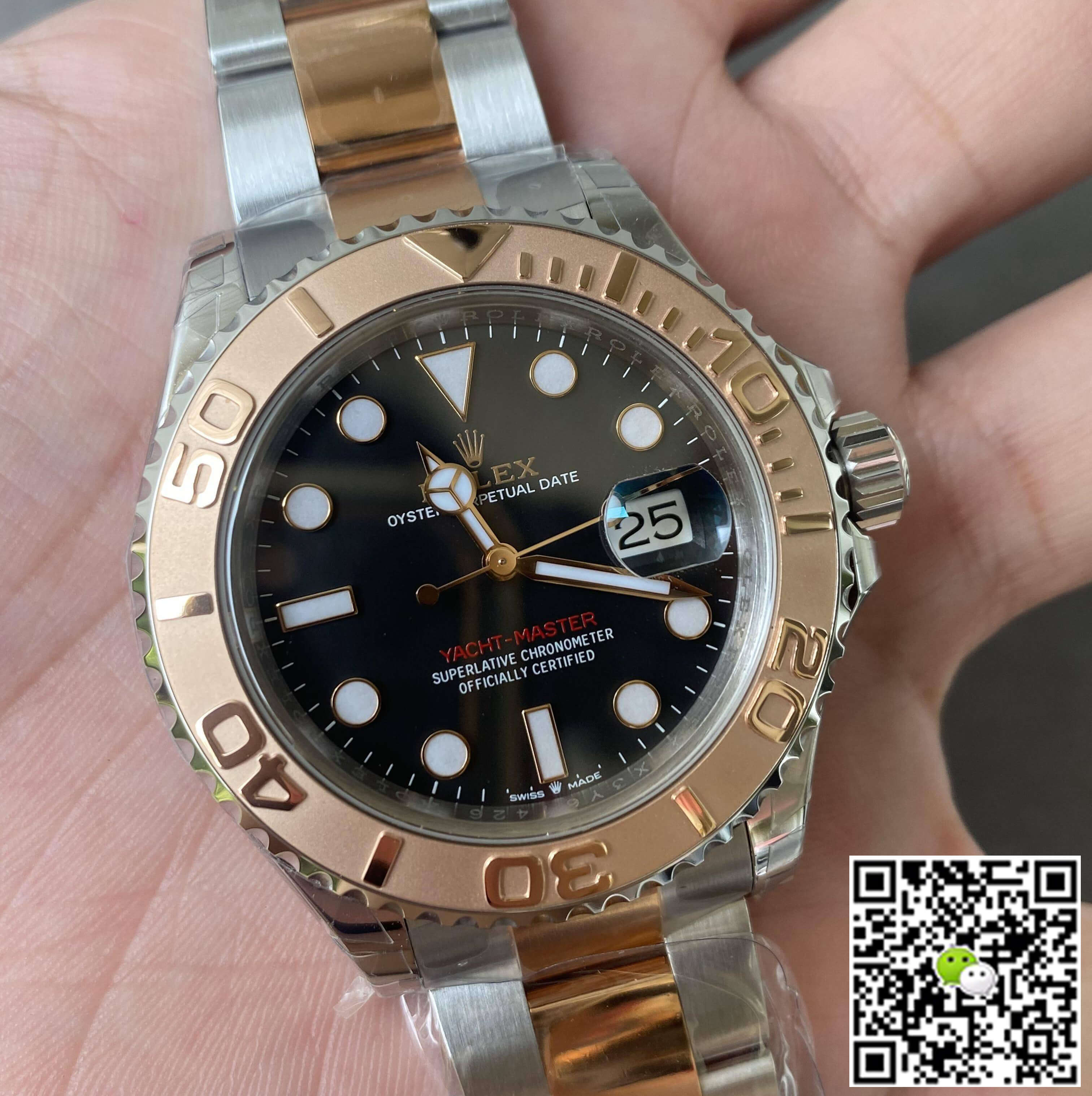Replica R01ex Yacht Master M126621-0002 1:1 Best Edition VS Factory Rose Gold Bezel