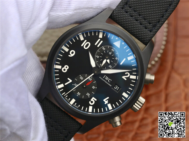Replica IWC Pilot TOP GUN IW389001 1:1 Best Edition ZF Factory Black Dial