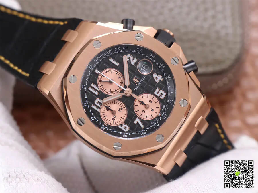 Replica Audemars P1g*et Royal Oak Offshore 26470OR 1:1 Best Edition JF Factory Black Dial