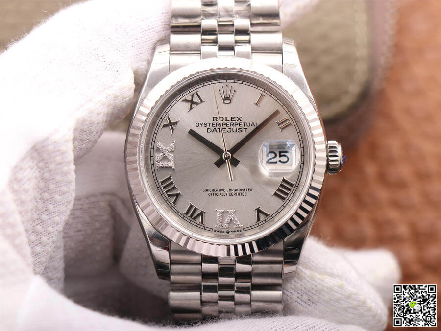 Replica R01ex Datejust M126234-0029 1:1 Best Edition EW Factory Silver Dial
