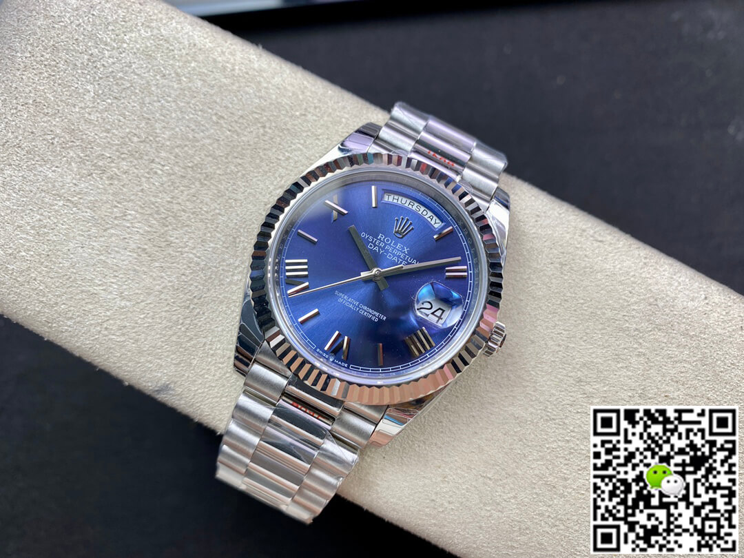 Replica R01ex Day Date M228236-0007 1:1 Best Edition EW Factory Blue Dial