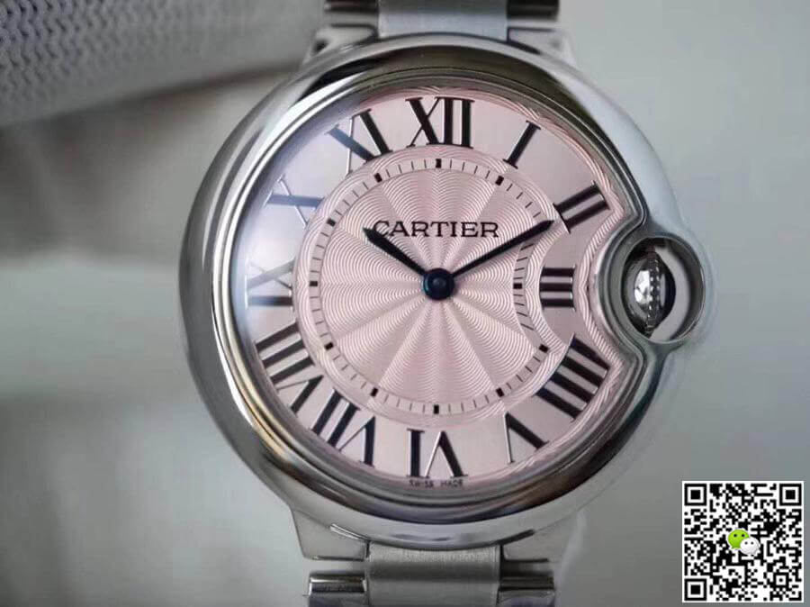 Replica Ballon Bleu De Ca*t1er WE902073 33mm V6 Factory 1:1 Best Edition Swiss Quartz ETA157 Pink Dial