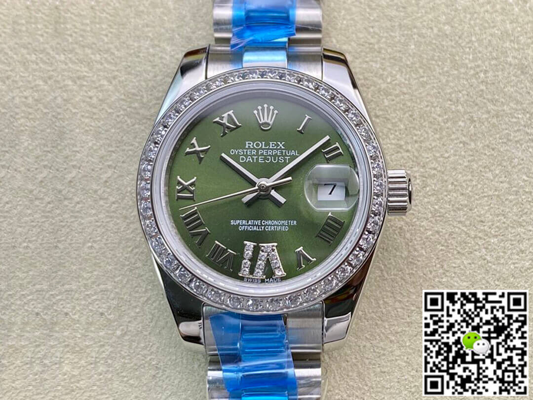 Replica R01ex Datejust 28MM 1:1 Best Edition BP Factory D1am0nd-set Green Dial