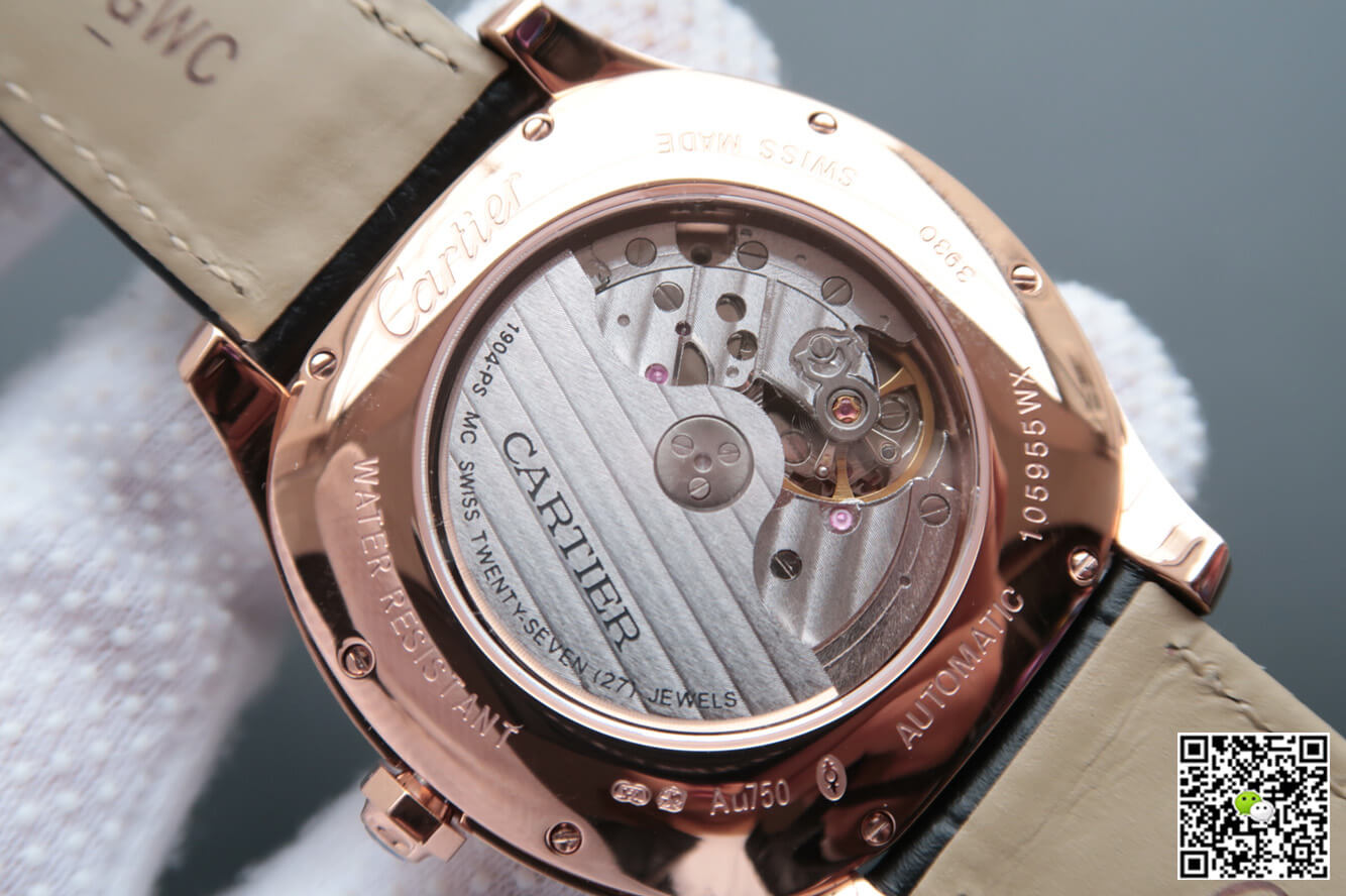 Replica Drive De Ca*t1er WGNM0003 1:1 Best Edition V6 Factory Rose Gold Silver Dial
