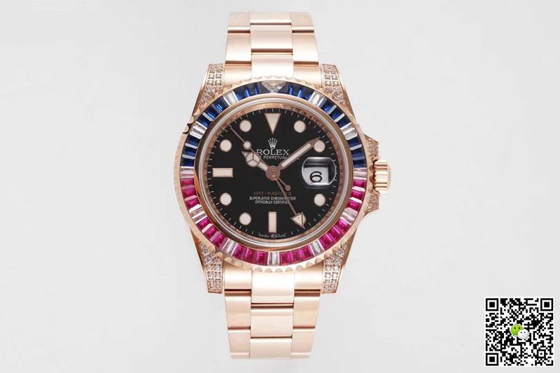 Replica R01ex GMT Master II 116759 SAru 1:1 Best Edition ROF Factory Rose Gold Swiss ETA2836