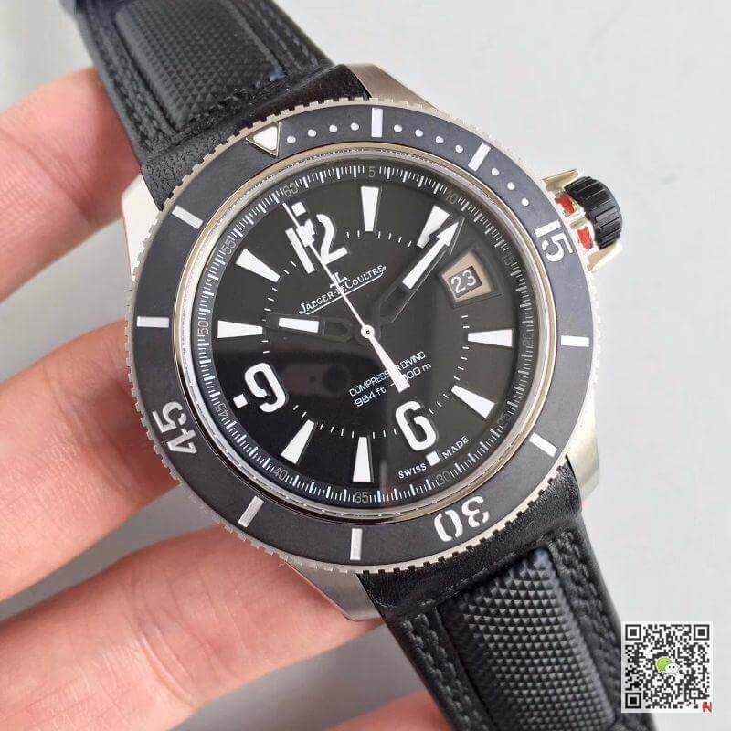 Replica Jaeger-LeCoultre Master Compressor 2018670 Noob Factory 1:1 Best Edition Swiss ETA2836-2 Black Leather Strap