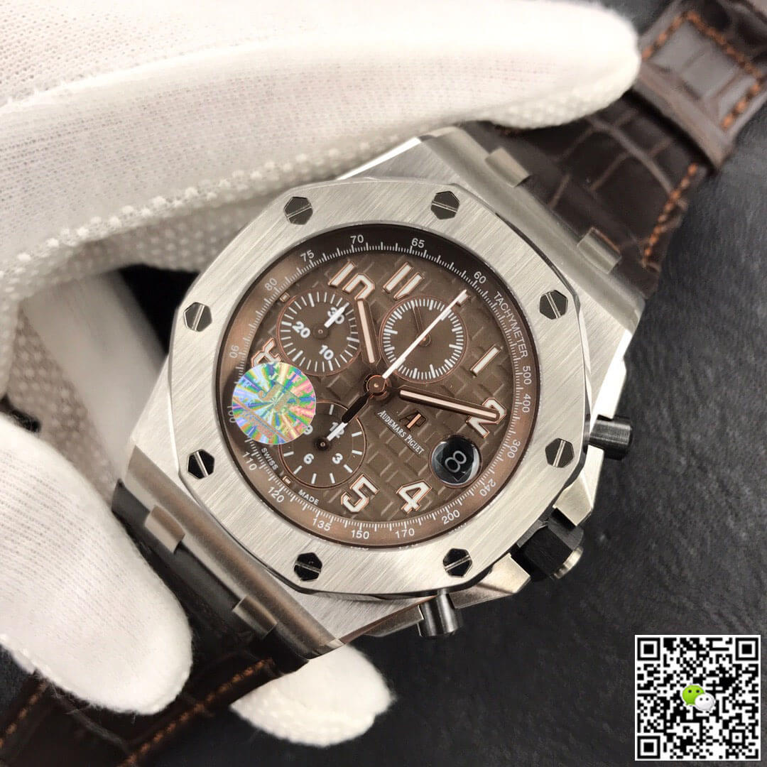 Replica Audemars P1g*et Royal Oak Offshore 26470ST.OO.A820CR.01 1:1 Best Edition JF Factory Brown Dial