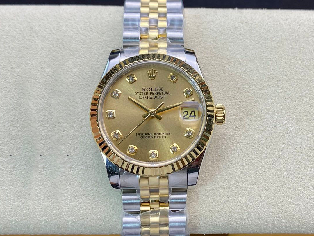 Replica R01ex Datejust M278273-0026 31MM 1:1 Best Edition EW Factory Champagne Dial