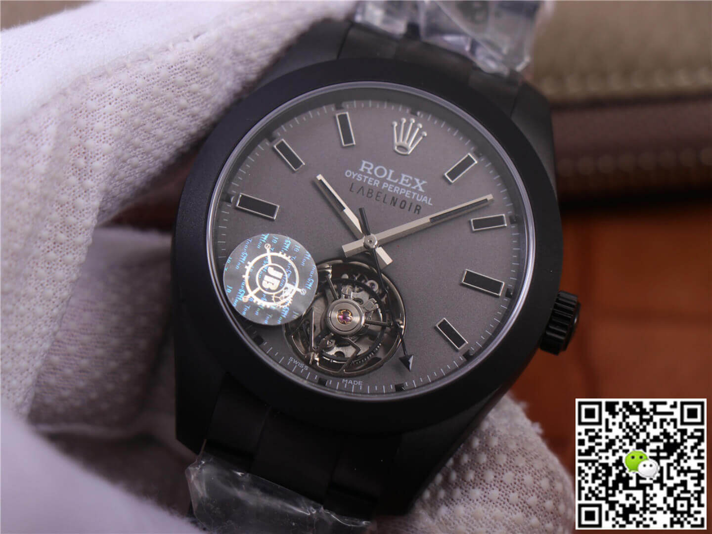 Replica R01ex Milgauss 116400 Tourbillon 1:1 Best Edition JB Factory Black PVD Case Swiss ETA3131