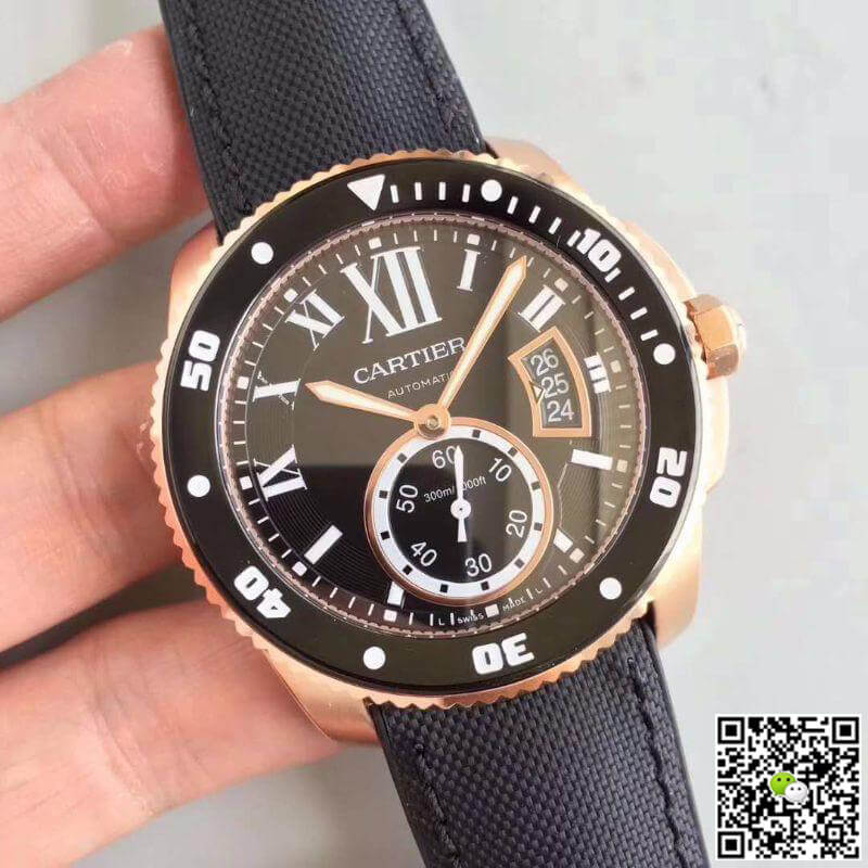 Replica Calibre De Ca*t1er Diver W7100052 JF Factory 1:1 Best Edition Swiss ETA9015