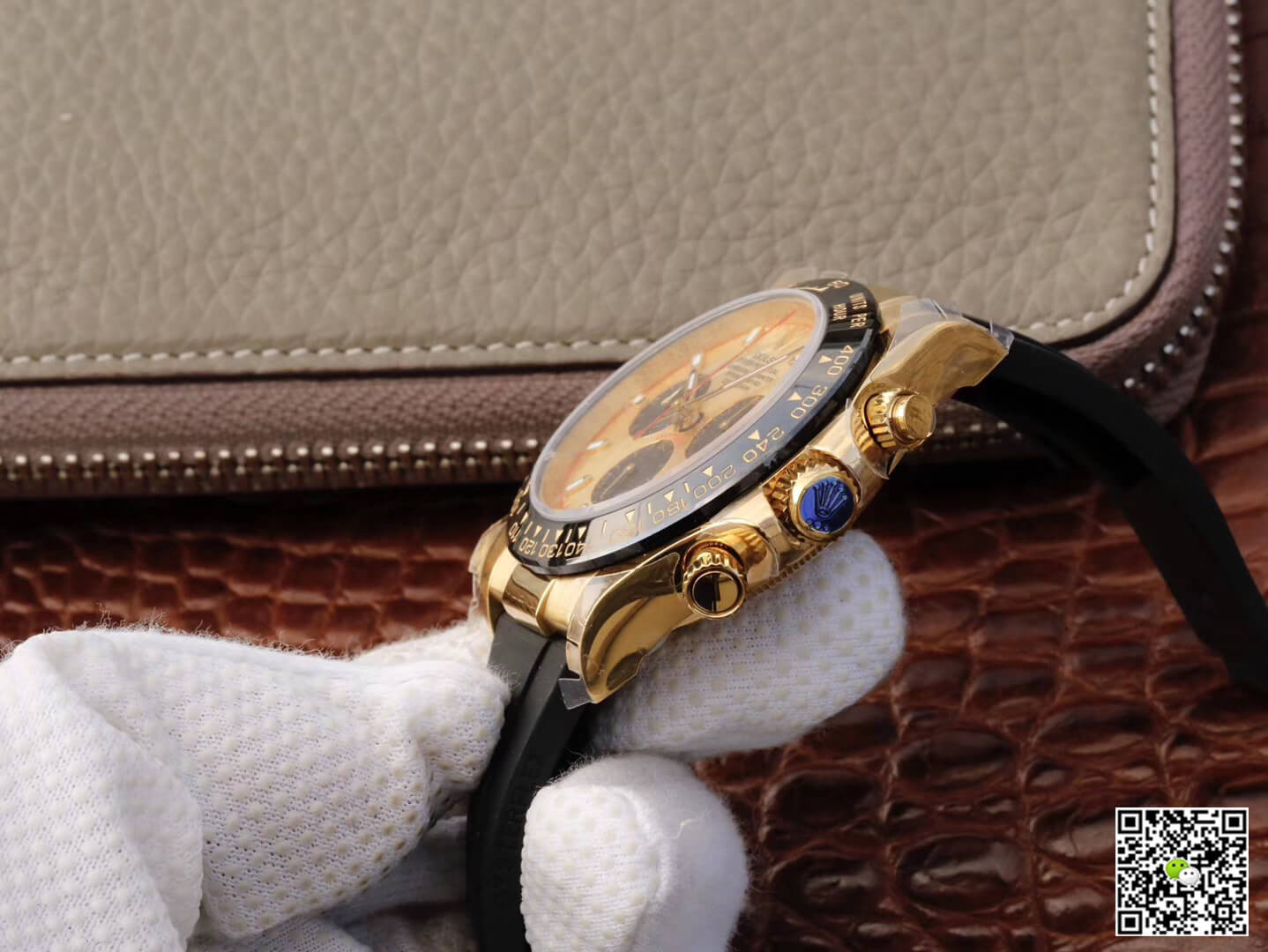 Replica R01ex Daytona Cosmograph 116518ln 1:1 Best Edition JH Factory V6 Yellow Gold Dial