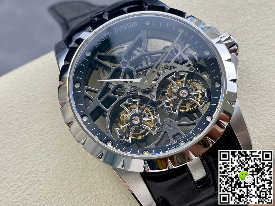 Replica Roger Dubuis Excalibur RDDBEX0396 1:1 Best Edition YS Factory Skeleton Double Tourbillon Dial
