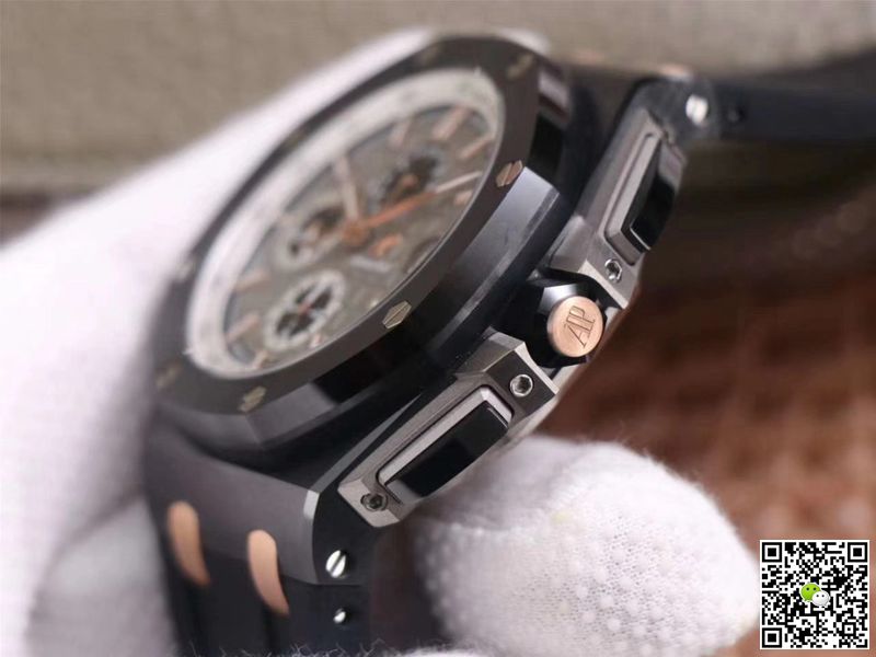 Replica Audemars P1g*et Royal Oak Offshore 26415CE.OO.A002CA.01 1:1 Best Edition JF Factory Black Ceramic Swiss ETA7750