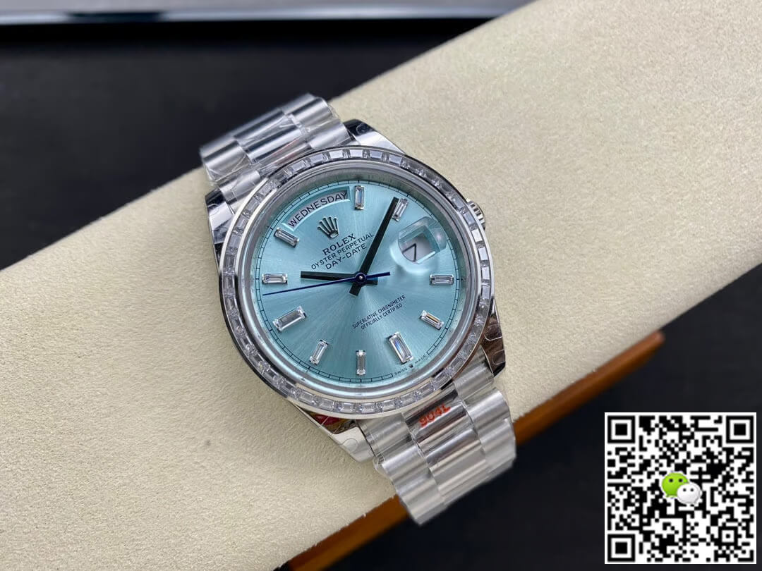 Replica R01ex Day Date M228396TBR-0002 1:1 Best Edition GM Factory Ice Blue Dial