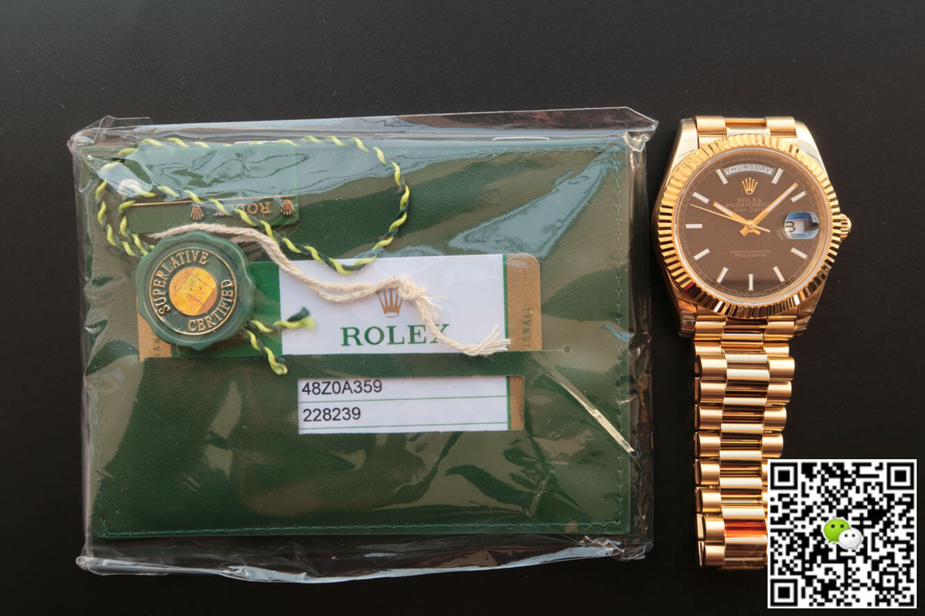 Replica R01ex Day Date M228238-0004 1:1 Best Edition EW Factory Black Dial