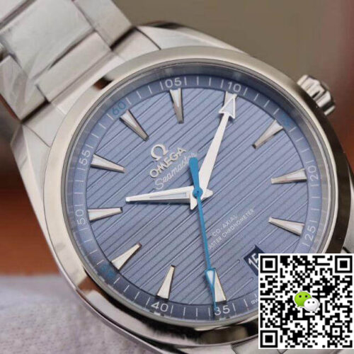 Replica 0me*ga Seamaster Aqua Terra 150M 220.10.41.21.03.002 VS Factory 1:1 Best Edition Swiss ETA8900 Blue Textured Dial