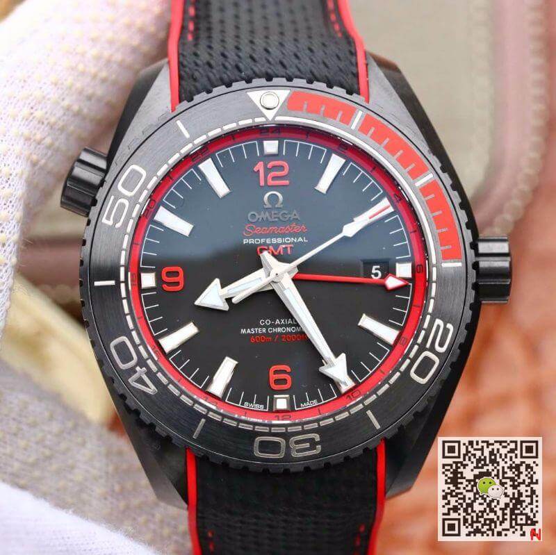 Replica 0me*ga Seamaster Planet Ocean 215.92.46.22.01.003 VS Factory 1:1 Best Edition Swiss ETA8906 Black Nylon Strap
