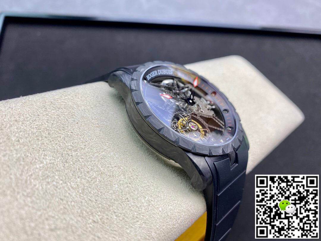 Replica Roger Dubuis Excalibur DBEX0577 1:1 Best Edition BBR Factory Tourbillon Skeleton Dial